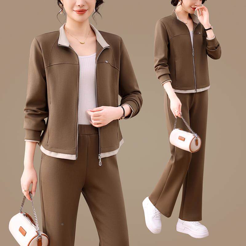 运卫动套装女春立秋新款时96781716件尚洋气减龄领休闲衣跑步服两