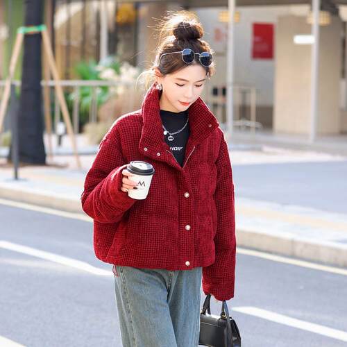 羽绒服女装冬季款女个子小白鸭YF958-1绒面新包服宽松时尚外套