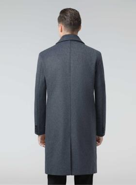 新款风士毛2338-C-J呢外套中年爸爸秋冬可脱卸羽绒胆内长款羊毛男