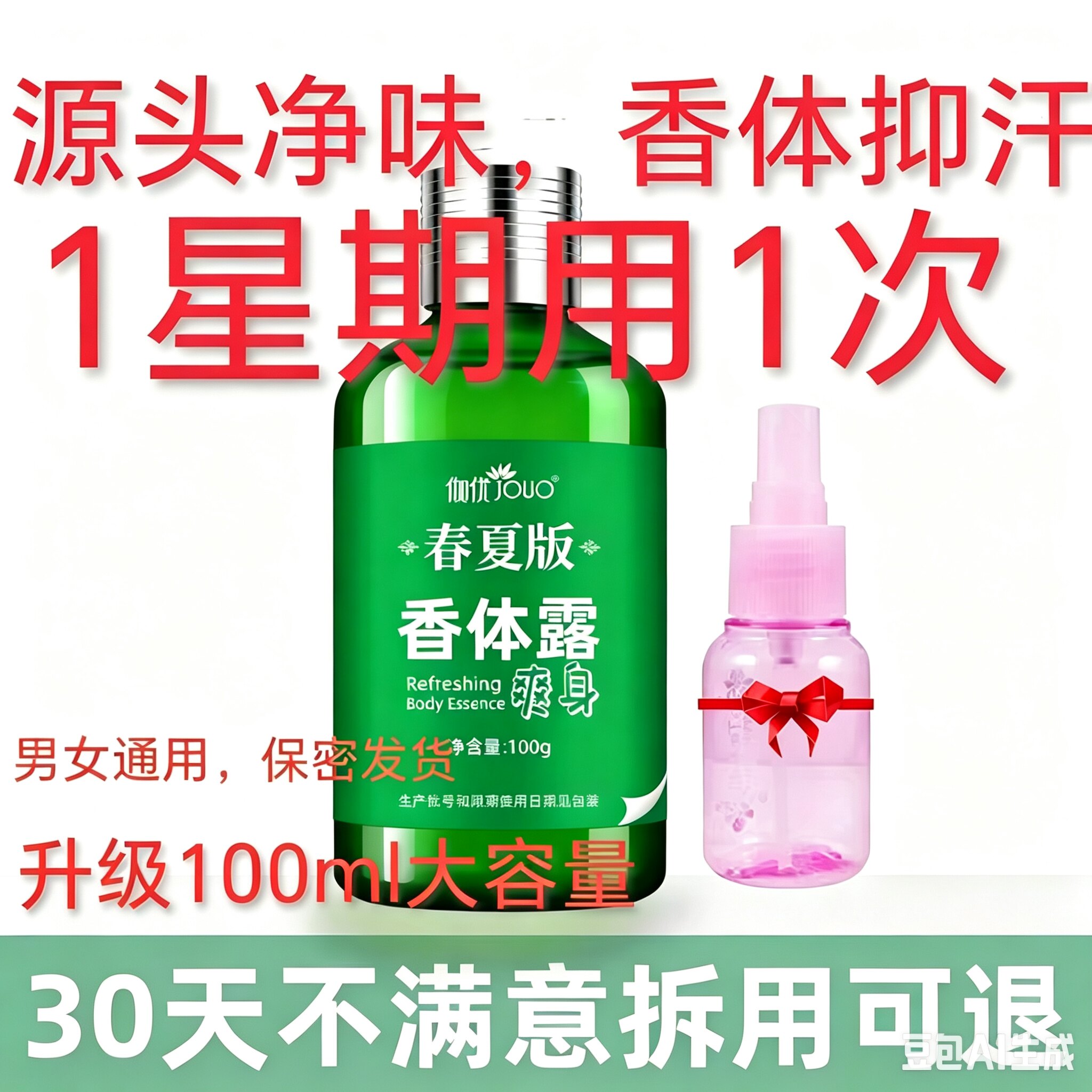 伽优旗舰春夏版香体露狐臭净味水腋窝腋下除臭止汗露喷雾持久孕妇