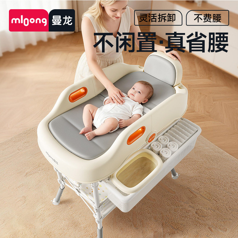 曼龙婴儿尿布台宝宝抚触护理台换尿布可升降移动新生儿洗浴洗头凳,住宅家具,婴儿床,淘宝优惠券,粉丝福利购,淘宝优惠卷