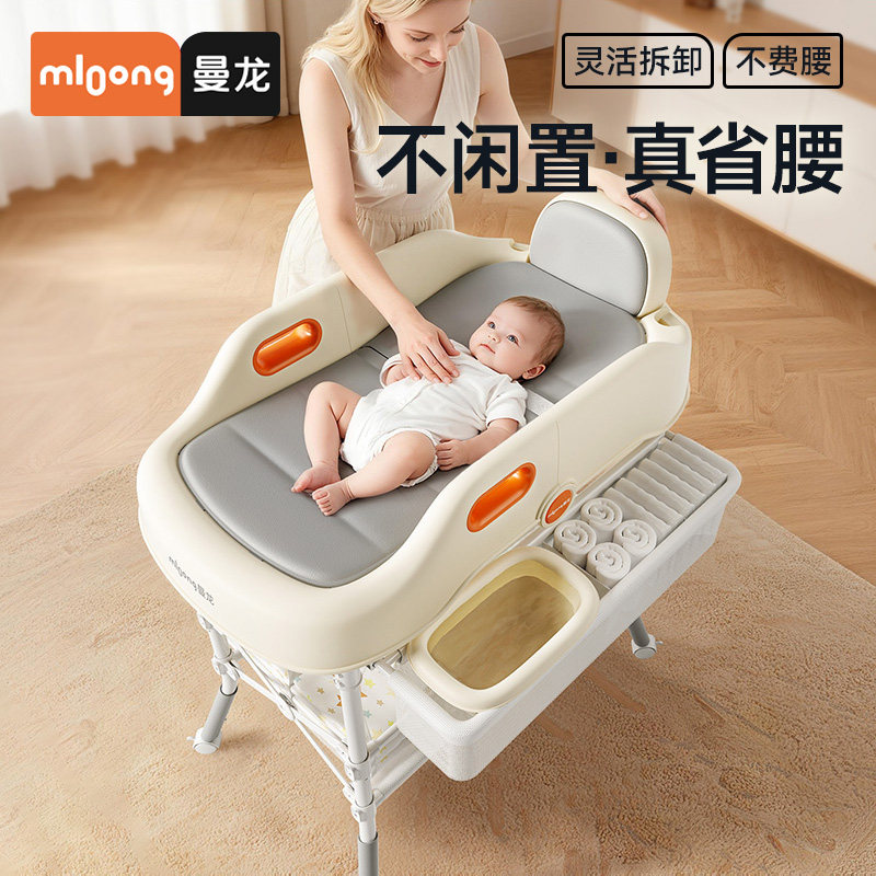 曼龙婴儿尿布台宝宝抚触护理台换尿布可升降移动新生儿洗浴洗头凳,住宅家具,婴儿床,淘宝优惠券,粉丝福利购,淘宝优惠卷