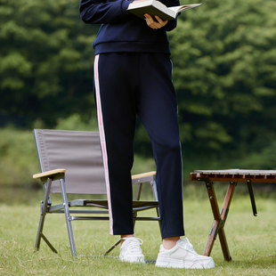 1E12K9067 简约舒适宽松百搭9分直筒休闲裤 歌蒂诗春季 专柜新款