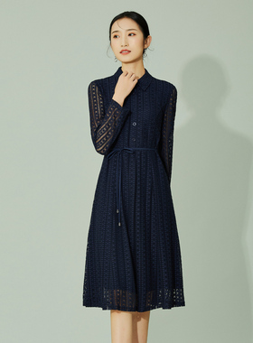 【柳哥严选】歌蒂诗显瘦气质POLO领连衣裙 1B34L1554