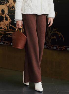 歌蒂诗冬专柜新款休闲百搭宽松舒适简约直筒阔腿裤 8E42K3198