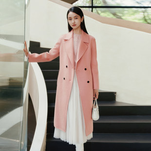 百搭减龄粉色100%羊毛大衣 经典 8E41D3597 专柜新款 歌蒂诗冬季