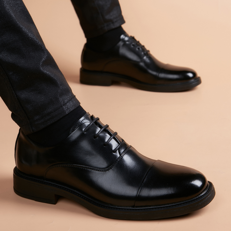 正装皮鞋男商务英伦休闲内增高男士2024新款西装皮鞋男新郎结婚鞋