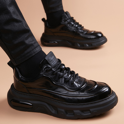 男士休闲鞋男潮流百搭厚底板鞋