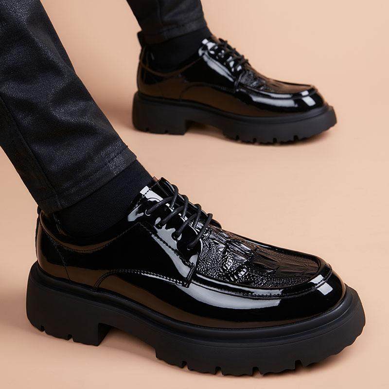 男士新款皮鞋奥尔彼厚底商务正装