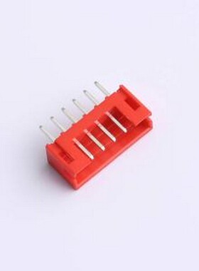 XY-PH2.0-6A11-R 线对板针座 PH 2.0mm 1x6P 直插 红色 插件,P=2m