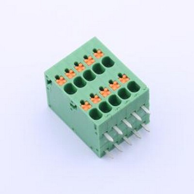 KF207RH-3.5-2*5P 弹簧式接线端子 2x5P 3.5mm 每排P数:5 排数:2