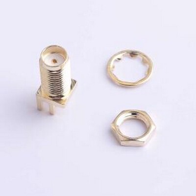 HYCW07-SMAW1163-1650B RF射频同轴连接器 SMA 180°DIP 偏脚 带