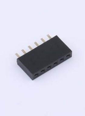 F185-1106A0ASUC2 排母 1x6P 间距:2.54mm 直插 插件,P=2.54mm