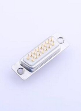 GDP15F-180 D-Sub/VGA连接器 插针式DP15两排母头车白胶光孔电镀1