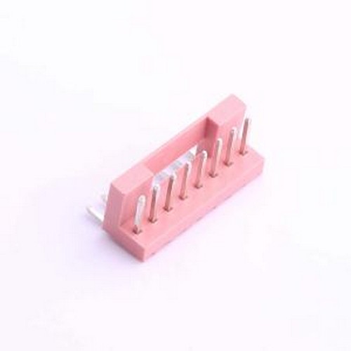 HX25013-8WAP 线对板针座 1x8P 间距:2.5mm 弯插 粉色 弯插,P=2.5