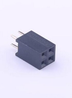 DS1023-2*2SF11 排母 间距:2.54mm 2x2P 直插 黑色 插件,P=2.54mm