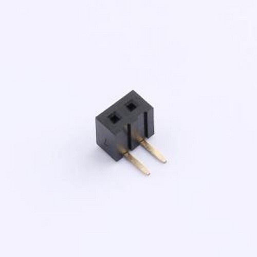 CSFB102-0202A001R1AA 排母 1x2P 间距:2mm 弯插 插件,P=2mm