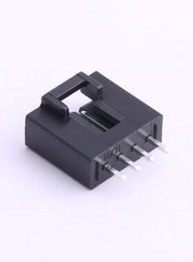 HX25418-4A 线对板针座 1x4P 间距:2.54mm 直插 黑色 插件,P=2.54