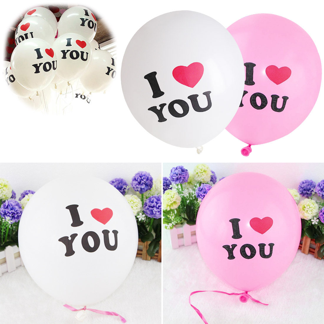 heart balloon 10pcs/lot durable i love you heart pearl latex