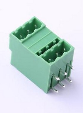 KF2EDGRH-5.08-2*3P 插拔式接线端子 5.08mm 弯插,P=5.08mm