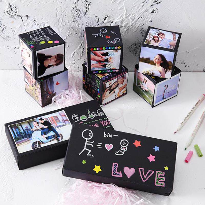 lovely surprise explosion couple box love memory diy photo a