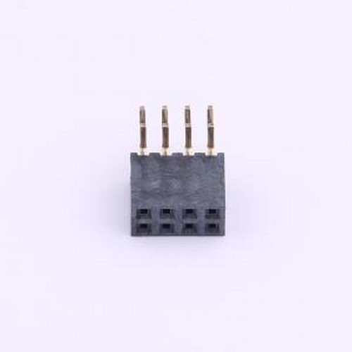 CSFB207-0402A001C1AC 排母 2x4P 间距:2mm 弯插 插件,P=2mm