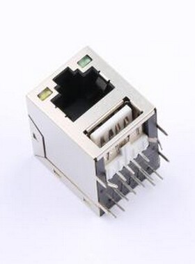 MU88-B021-FR2L2 以太网连接器(RJ45 RJ11) 带LED 插件