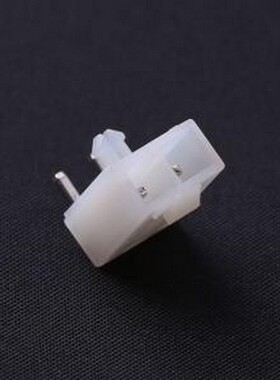 C4255WR-F-02P 线对板针座 1x2P 间距:4.2mm 弯插 白色半透明 弯