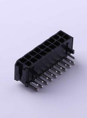 C3030WR-F-2X09P 线对板针座 2x9P 间距:3mm 弯插 黑色 弯插,P=3m