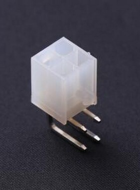 C4255WR-2X02P 线对板针座 2x2P 间距:4.2mm 弯插 白色半透明 弯