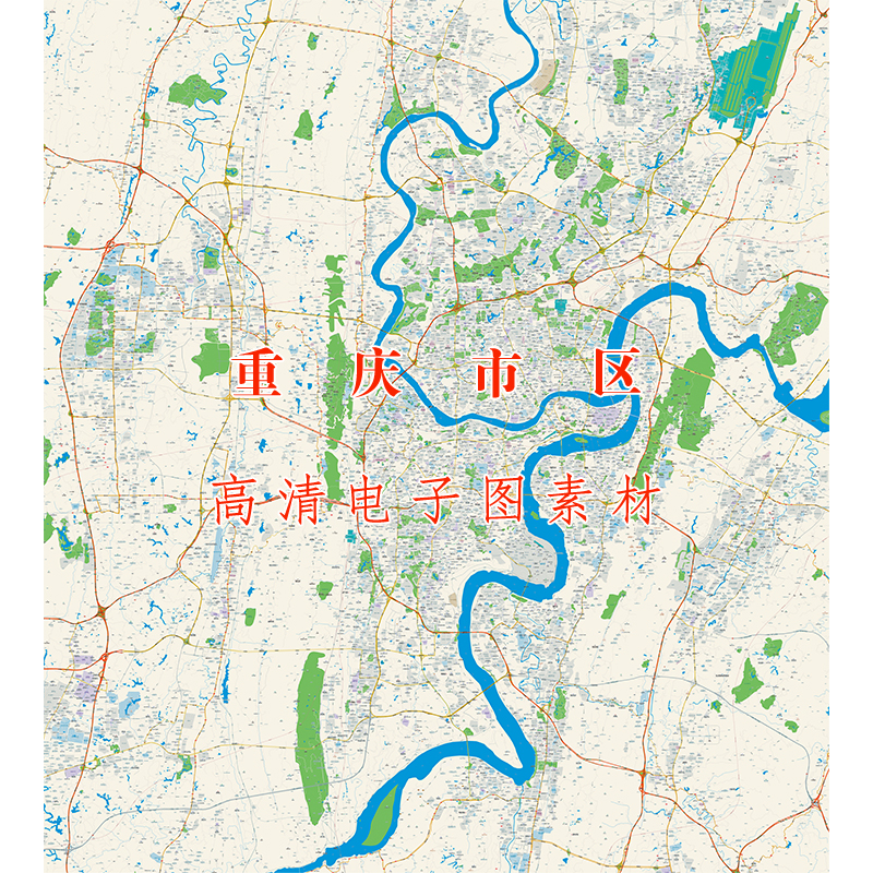 （仅地图）重庆市巴南渝江九龙坡沙坪坝南岸大渡口渝中城区地图