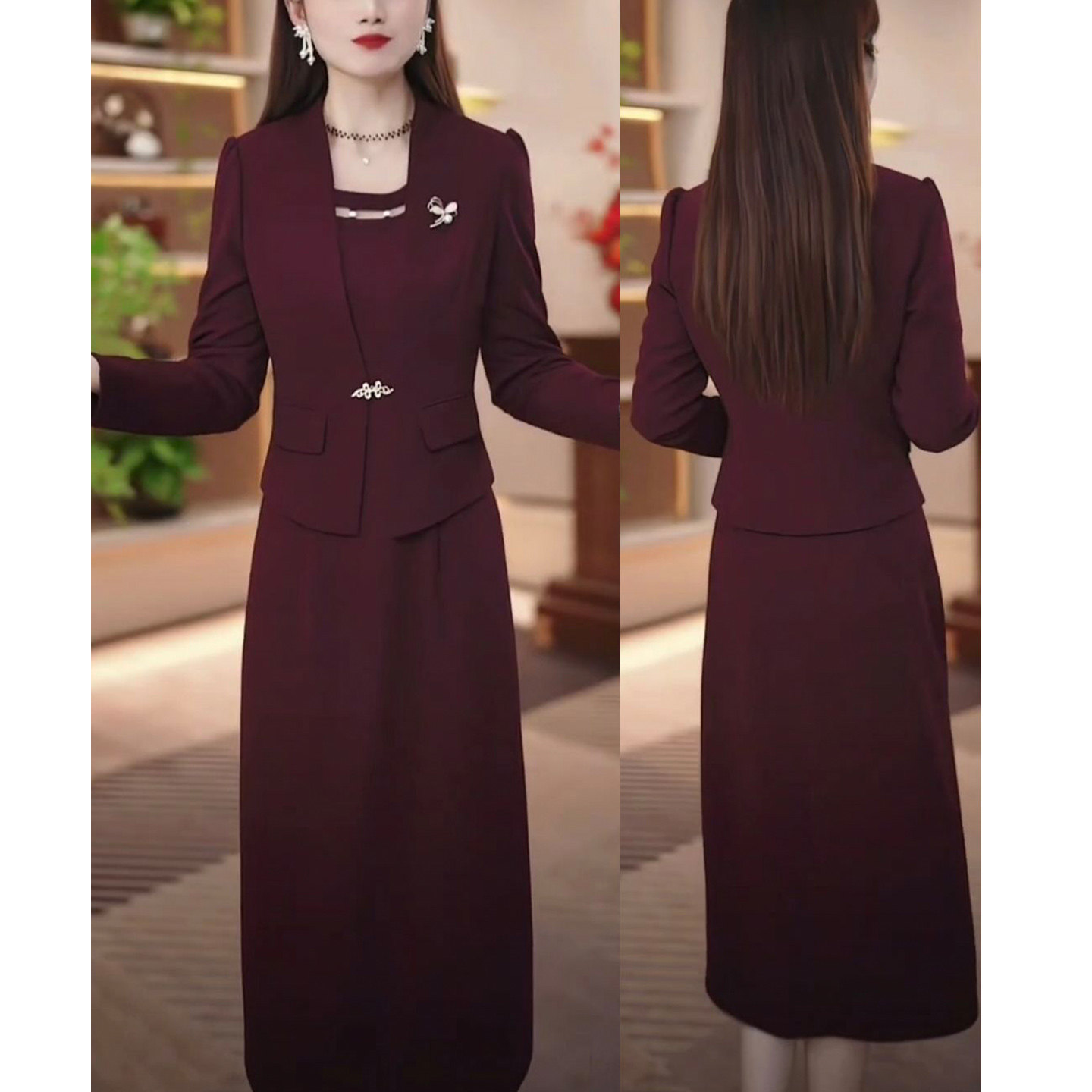 喜婆婆婚礼装妈妈婚宴礼服外套