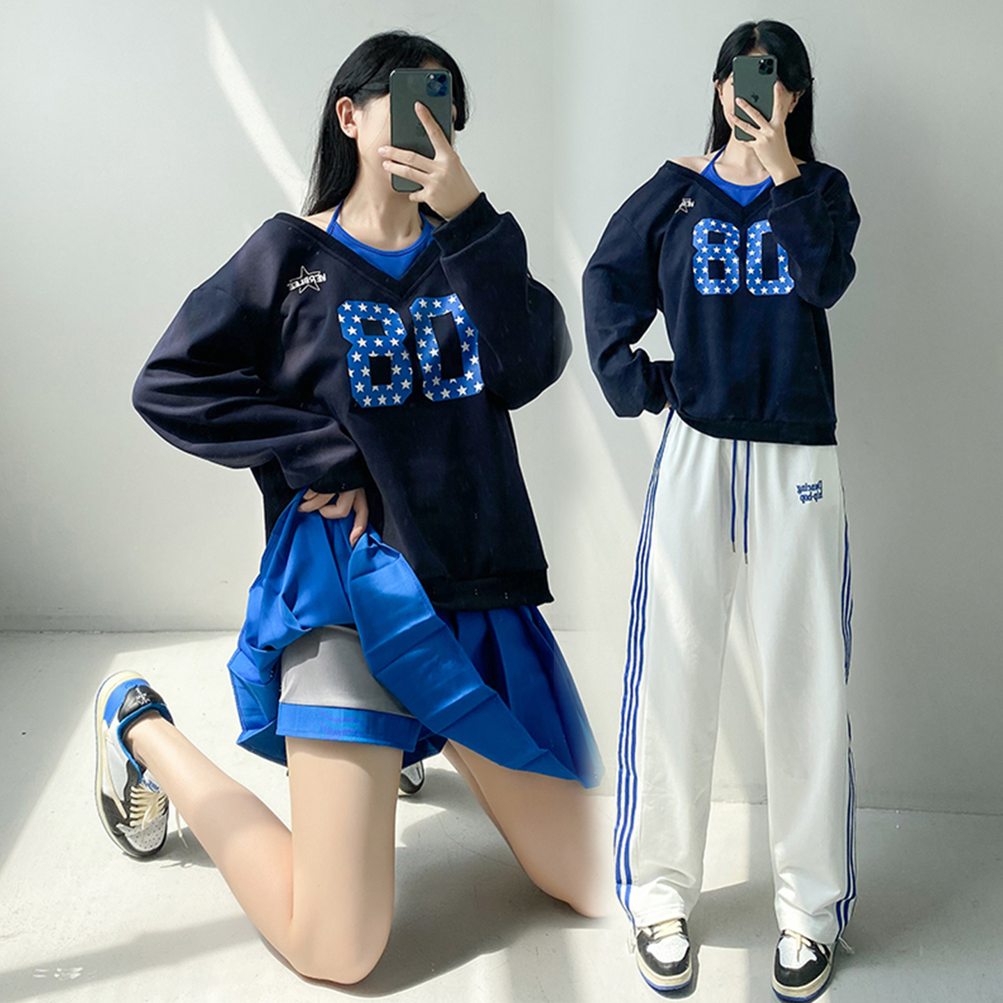 啦啦队服装女时装成人学生跳舞啦啦操套服爵士舞韩版女团演出服潮