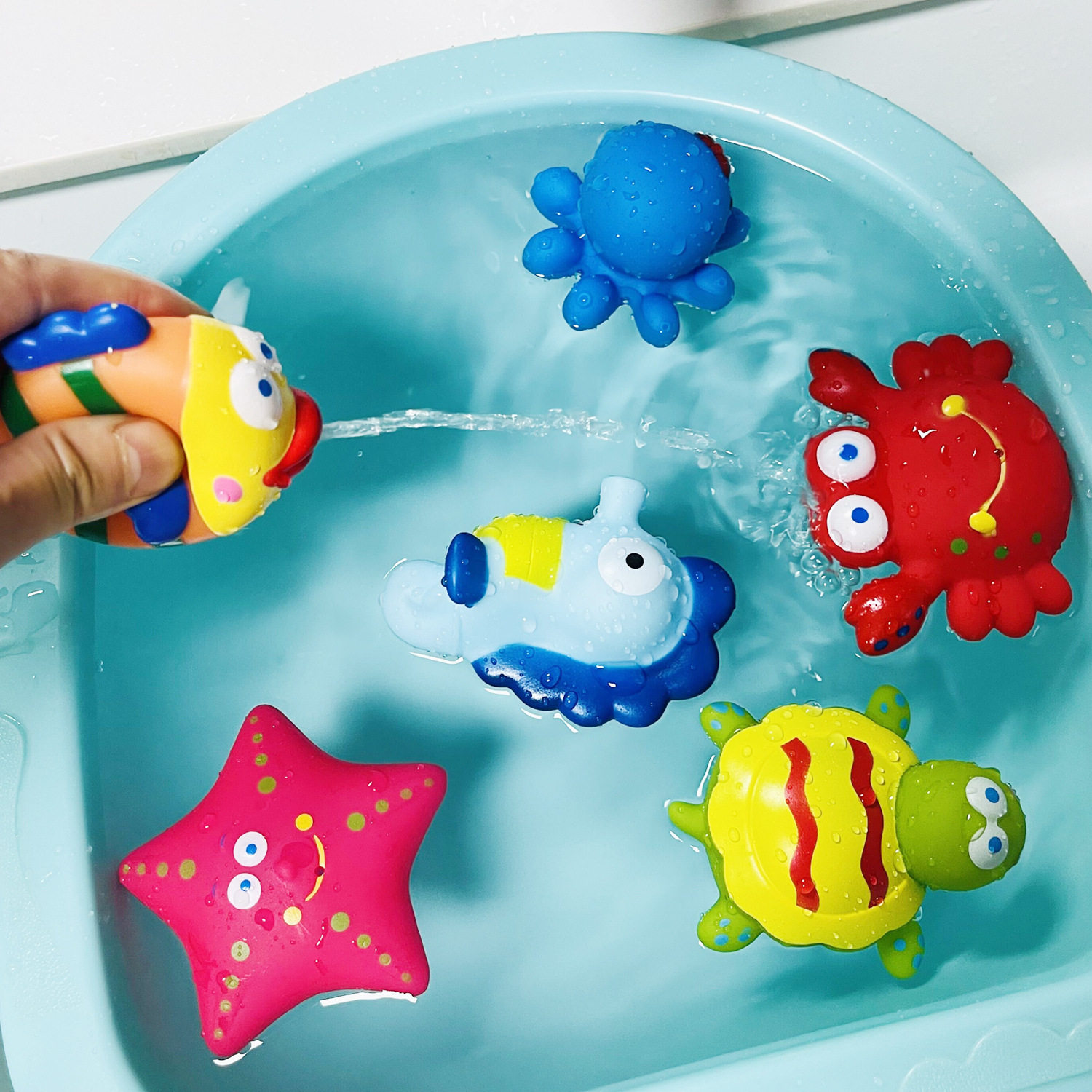 跨境新款儿童宝宝洗澡戏水喷水玩具小鱼乌龟动物浴室玩水搪胶玩具,运动/瑜伽/健身/球迷用品,戏水玩具,淘宝优惠券,粉丝福利购,淘宝优惠卷