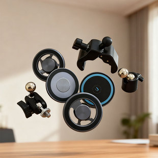 强磁铝合金磁吸Magsafe手机支架17MM球头通用三脚架拓展1 4螺丝口