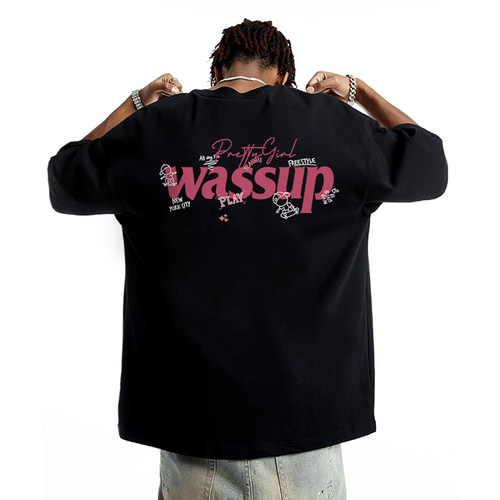 WASSUP卡通字母短袖官方潮牌