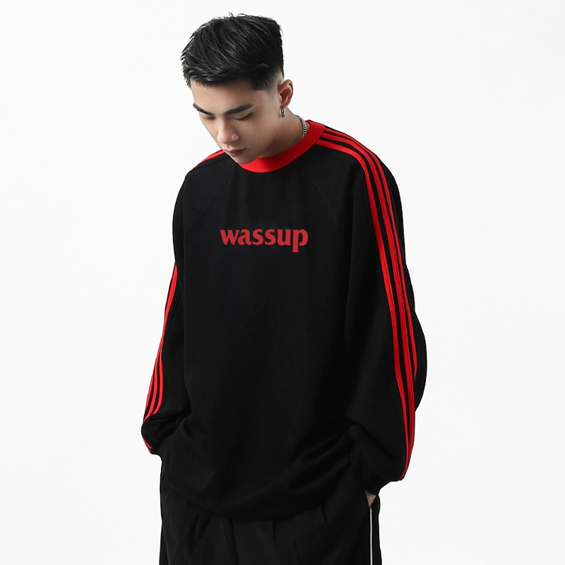 字母潮牌长袖卫衣WASSUPHEODS