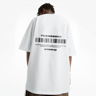 夏季 WASSUP 重磅国国潮牌ins宽松2024新款 T恤男女生美式 HEODS短袖