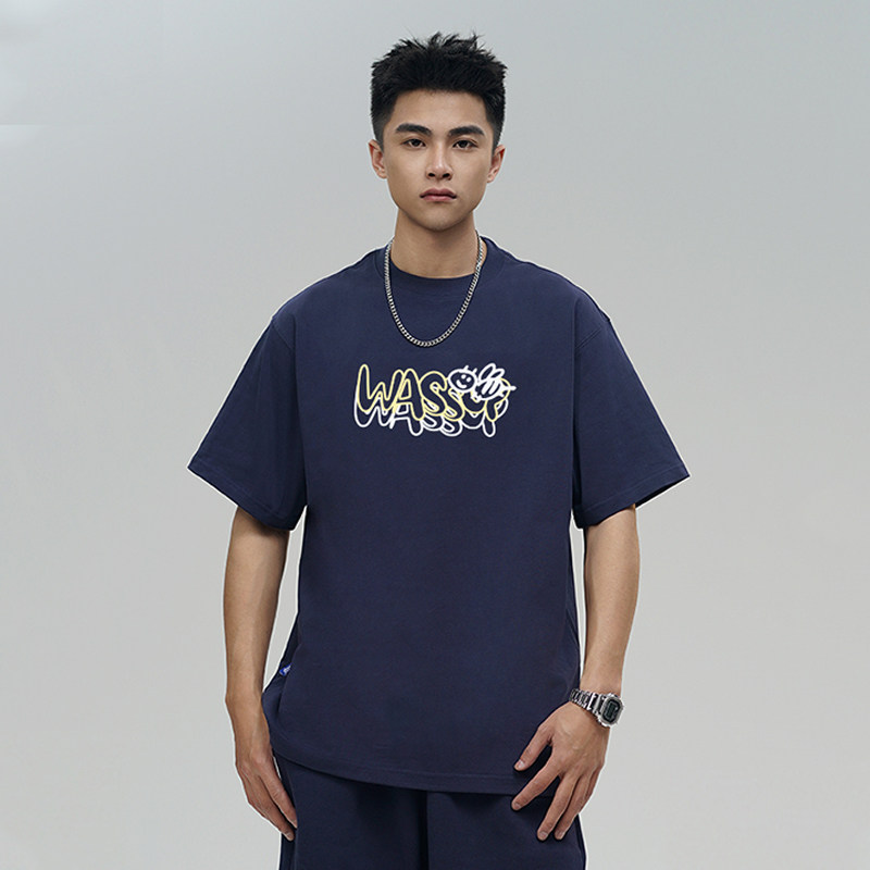WASSUP小蜜蜂情侣圆领短袖T恤
