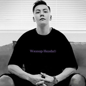 纯棉重磅美式 国潮牌宽松情侣半袖 T恤男士 WassupHeods基础字母短袖