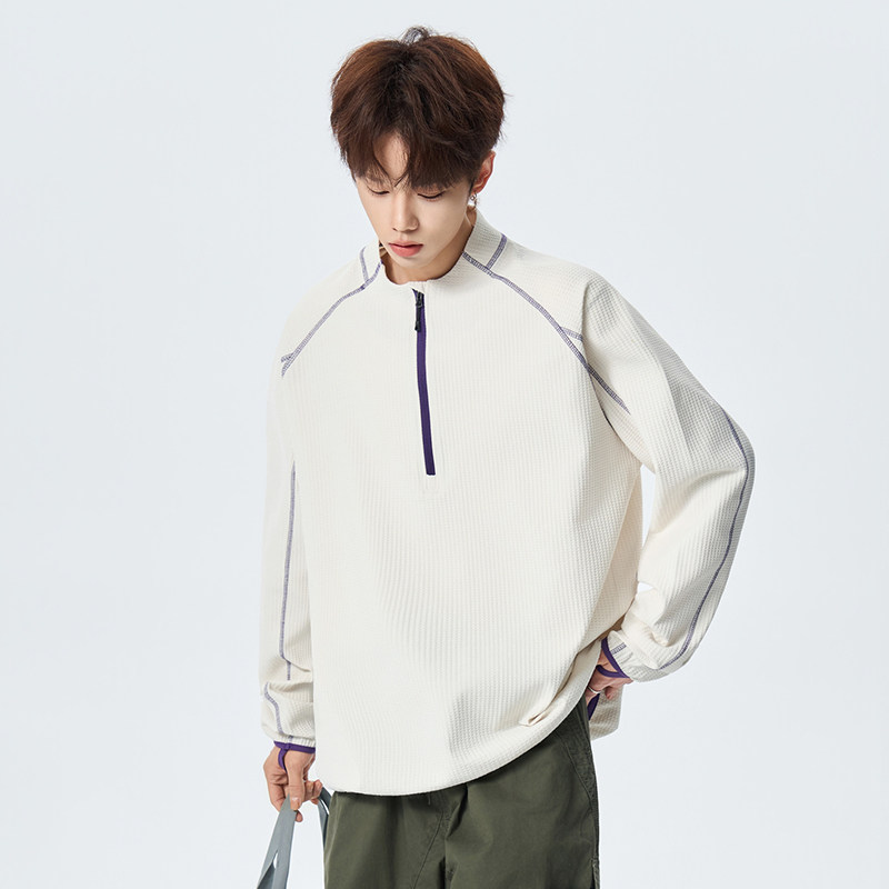 WASSUP户外速干衣防晒长袖T恤男女装宽松百搭山系运动休闲骑行服