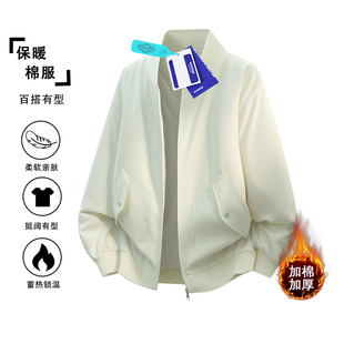 WASSUP潮牌2025新款美式飞行棒球棉服男款复古工装夹克外套简约风