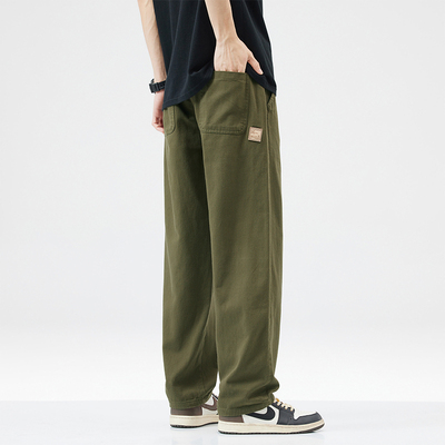 WASSUP春夏纯棉工装休闲长裤男