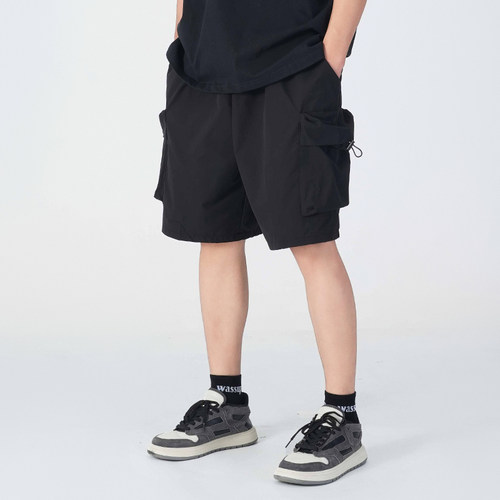WASSUPHEODS工装抽绳短裤男