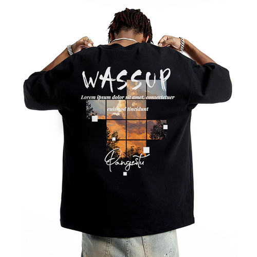 WASSUP高街潮牌正品短袖男