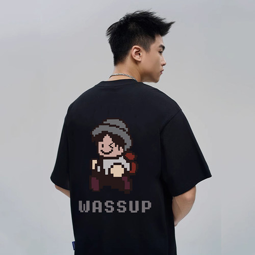 WASSUP美式重磅纯棉凉感T恤短袖