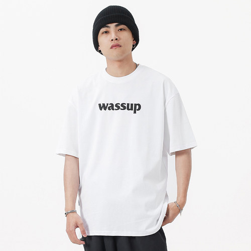 夏季潮牌短袖男WASSUPHEODS