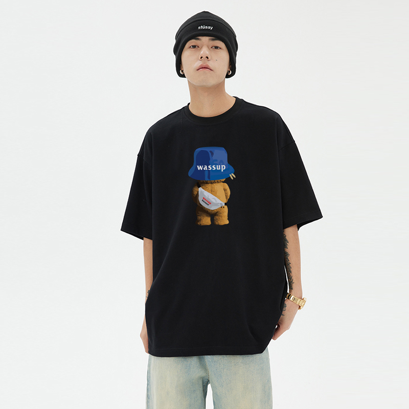 WASSUPHEODS潮流短袖宽松休闲