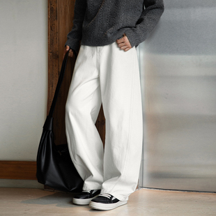 街头宽松百搭阔腿拖地长裤 男士 拼接直筒运动休闲裤 WASSUP潮牌美式