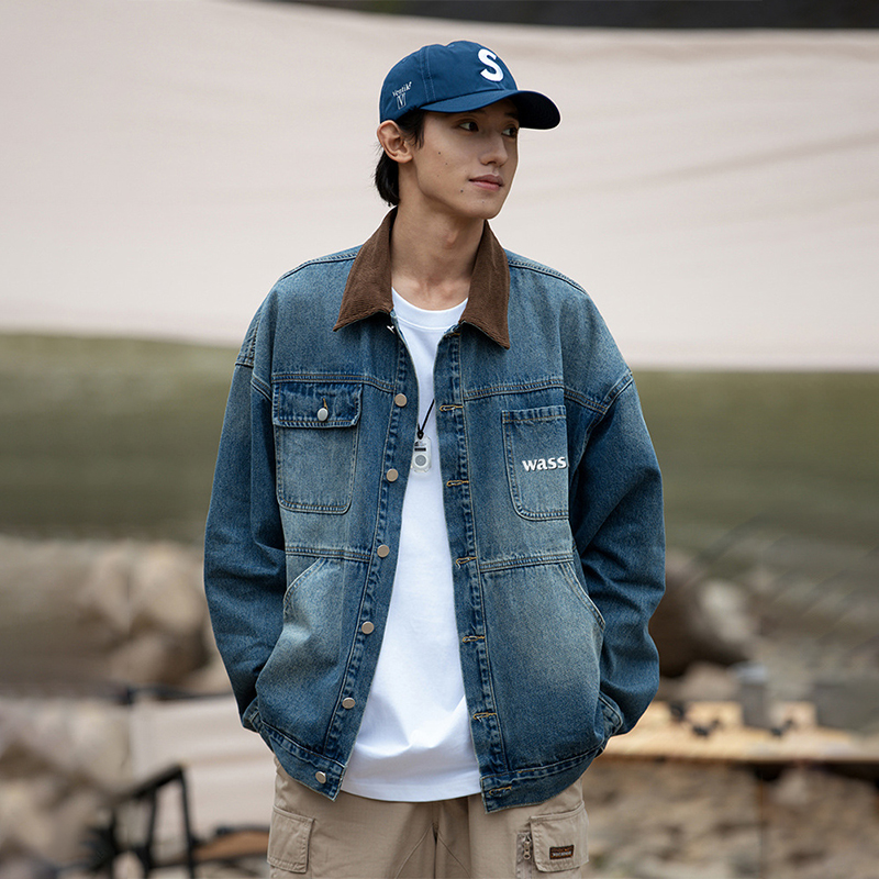 复古街头牛仔外套WASSUPHEODS